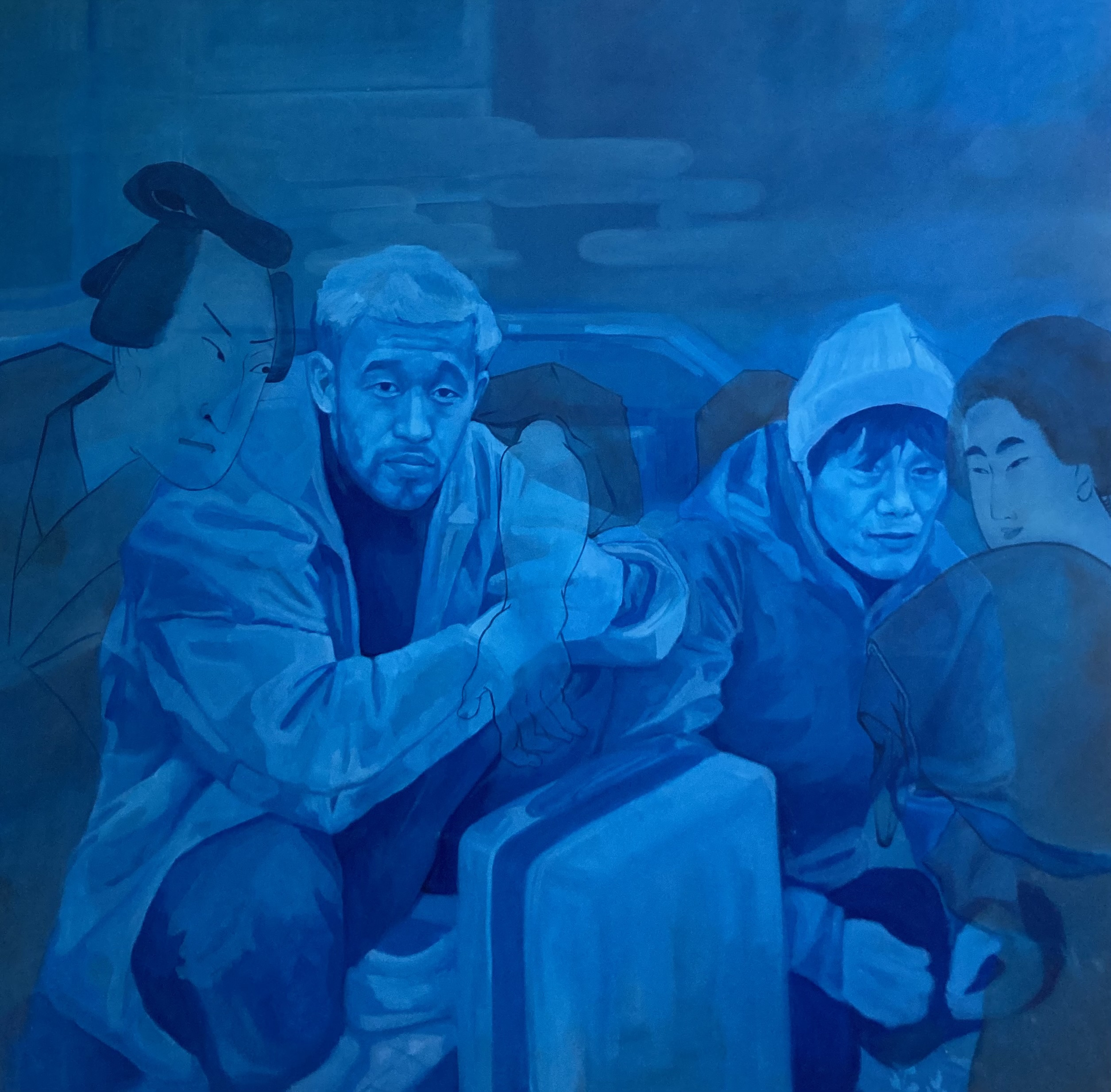 Blue (2023) — Oil on wood panel